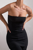 Rylee Black Bandage Strapless Longline Top
