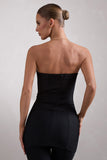 Rylee Black Bandage Strapless Longline Top