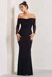 Alex Black Bardot Twist Maxi Dress
