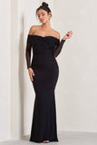 Alex Black Bardot Twist Maxi Dress