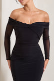 Alex Black Bardot Twist Maxi Dress