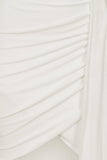 Catherine White One Sleeve Asymmetric Midi Dress With Statement Drape