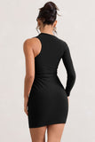 Siren Black One Shoulder Bodycon Mini Dress