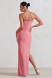 Aurelia Pink Maternity Cami Maxi Dress With Split