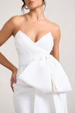 Winner White Bandeau Mini Dress With Oversized Bow