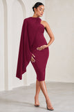 New Chapter Berry Asymmetric Maternity Midi Dress With Cape