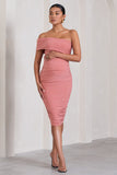 Remember Me Pink Maternity One Shoulder Midi Dress