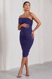 Remember Me Purple Maternity One Shoulder Midi Dress
