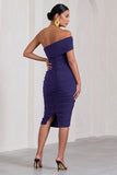 Remember Me Purple Maternity One Shoulder Midi Dress