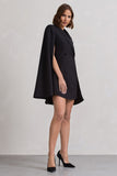 Suri Black Tailored Cape Blazer Dress