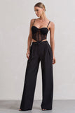 Imagination Black Lace Structured Corset Top