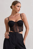 Imagination Black Lace Structured Corset Top