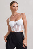Imagination White Lace Structured Corset Top