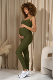Kim Moss Green Strappy Skinny-Leg Maternity Unitard