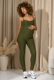 Kim Moss Green Strappy Skinny-Leg Maternity Unitard