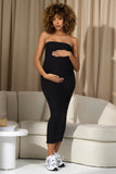 Bowie Black Strapless Maternity Maxi Dress