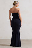 Ceremony Navy Bandeau Fishtail Maxi Dress