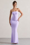 Ceremony Lilac Bandeau Fishtail Maxi Dress