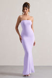 Ceremony Lilac Bandeau Fishtail Maxi Dress