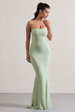 Ceremony Pale Green Bandeau Maxi Dress