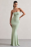 Ceremony Pale Green Bandeau Maxi Dress