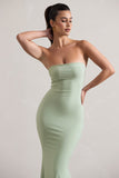 Ceremony Pale Green Bandeau Maxi Dress