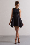 Scout Black Sleeveless Draped Hem Mini Dress