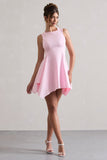 Scout Pink Sleeveless Draped Hem Mini Dress
