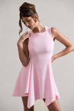 Scout Pink Sleeveless Draped Hem Mini Dress