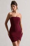 Jamie Berry Strapless Mini Dress With Knot Skirt
