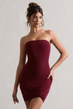 Jamie Berry Strapless Mini Dress With Knot Skirt