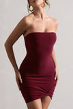 Jamie Berry Strapless Mini Dress With Knot Skirt