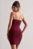Jamie Berry Strapless Mini Dress With Knot Skirt