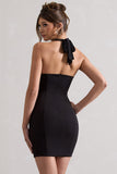 Soul Black Bodycon Halter-Neck Mini Dress
