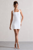 Soul White Bodycon Halter-Neck Mini Dress