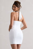Soul White Bodycon Halter-Neck Mini Dress