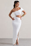 Milos White One-Shoulder Cut-Out Maxi Dress With Split