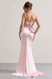 Couture Pink Satin Maxi Skirt