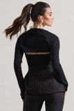 Evolve Black Long-Sleeve Shrug