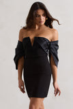 Short & Sweet Black Bardot Bodycon Mini Dress