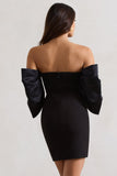 Short & Sweet Black Bardot Bodycon Mini Dress