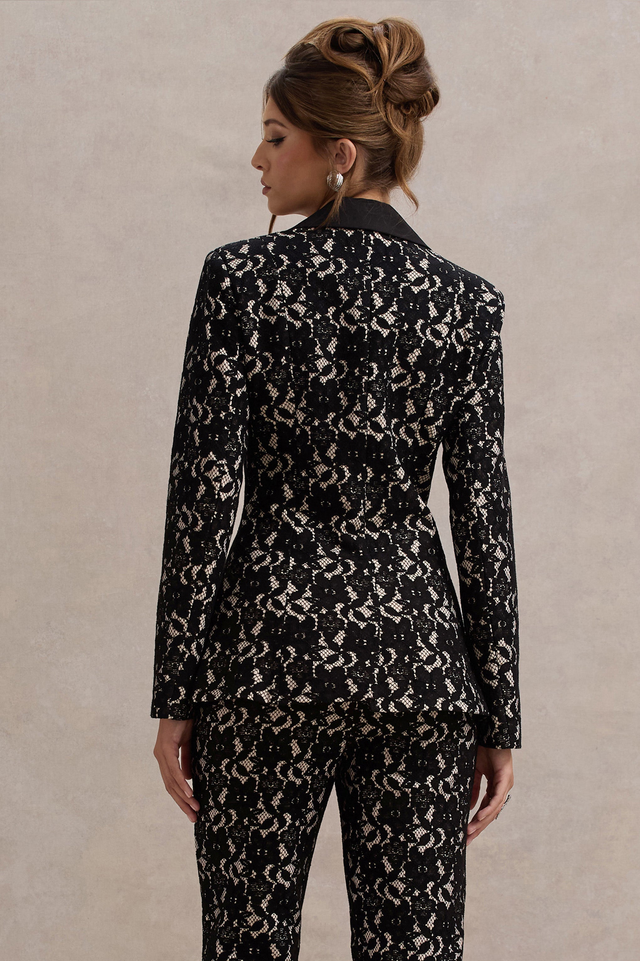 Kennedy Black Lace Tailored Blazer