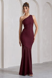 Passion Plum One Shoulder Cut-Out Maxi Dress