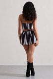 Flow Black Print Plisse Shorts