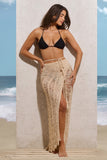 Havana Sand Crochet Wrap Maxi Skirt