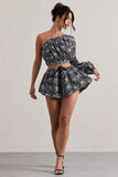 At Last Black Lace Tie Waist Shorts