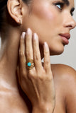 Antila Turquoise Stacked Adjustable Ring