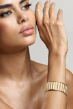 Yasmine Nude Adjustable Gold Bangle