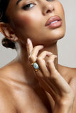 Caspian Marble Pendant Adjustable Ring
