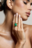 Caspian Green Pendant Adjustable Ring